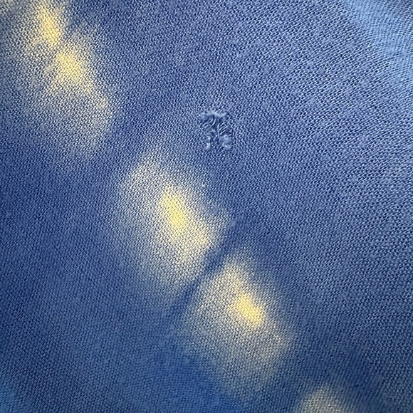 Y2K Royal Blue Tie Dye Handmade Rayon Wrap Skirt - Picture 9 of 9